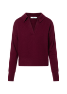 0039 Italy Iris LA Pullover - Burgundy sale tops - Sloane Boutique