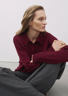 0039 Italy Iris LA Pullover - Burgundy sale tops - Sloane Boutique