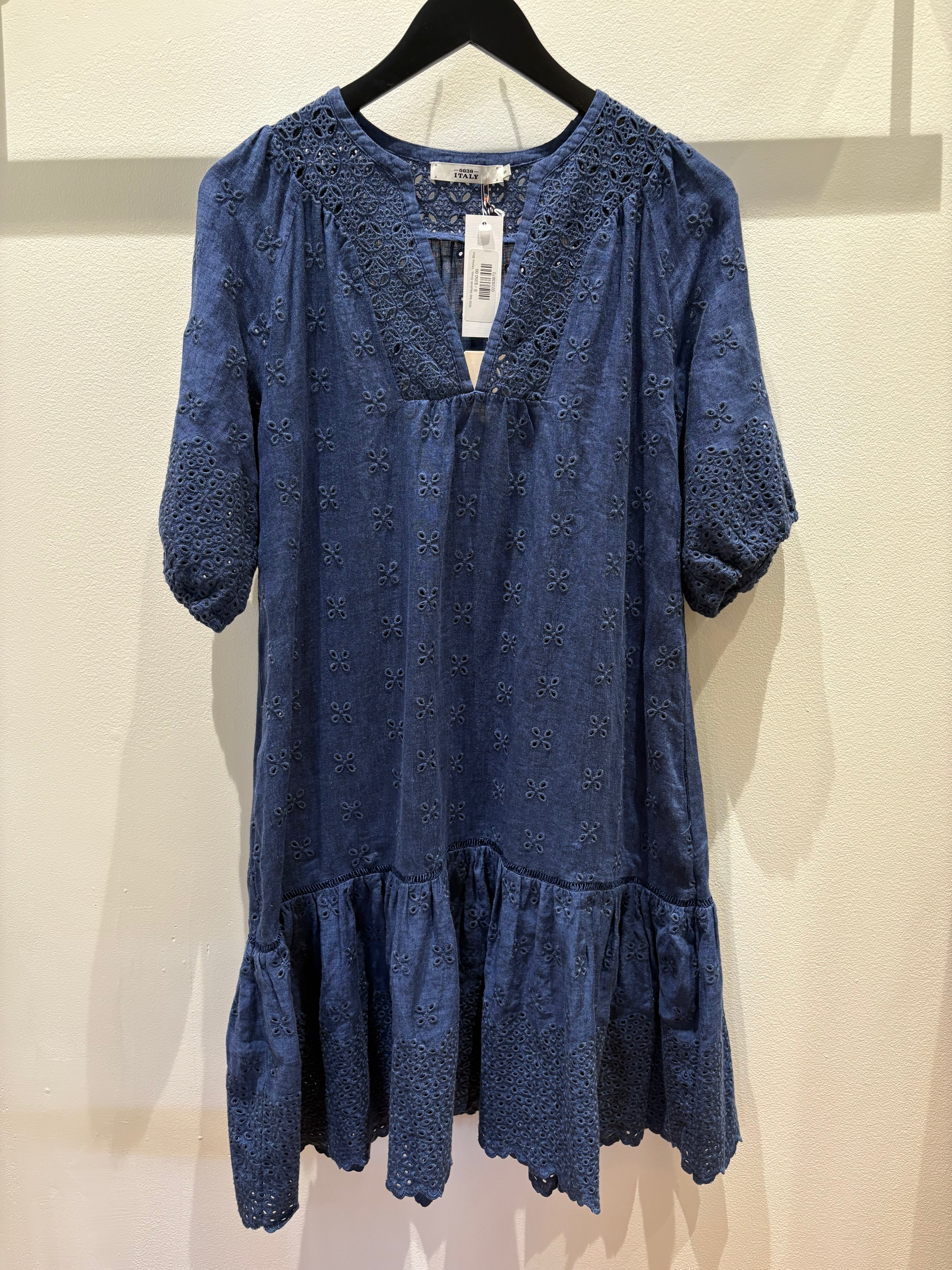 0039 Italy Maybelin Dress - Marine Blue Dresses - Sloane Boutique