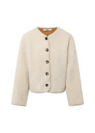 0039 Italy Ricarda Jacket - Cream Outerwear - Sloane Boutique