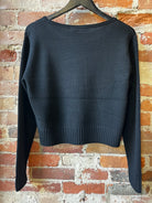 0039 Italy Romy Sweater - Black Women's Tops - Sloane Boutique