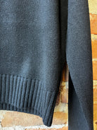 0039 Italy Romy Sweater - Black Women's Tops - Sloane Boutique