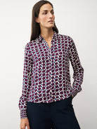 0039 Italy Sia Blouse - Blue Women's Tops - Sloane Boutique