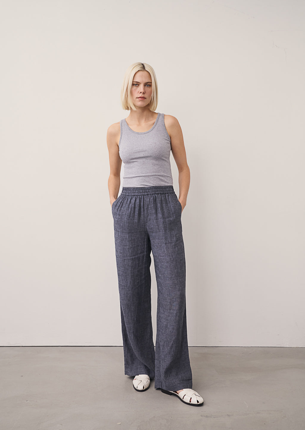 0039 Italy Tamina Pant - Slate Women's Bottoms - Sloane Boutique