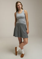 0039 Italy Tereza Skirt - Grey Women's Bottoms - Sloane Boutique