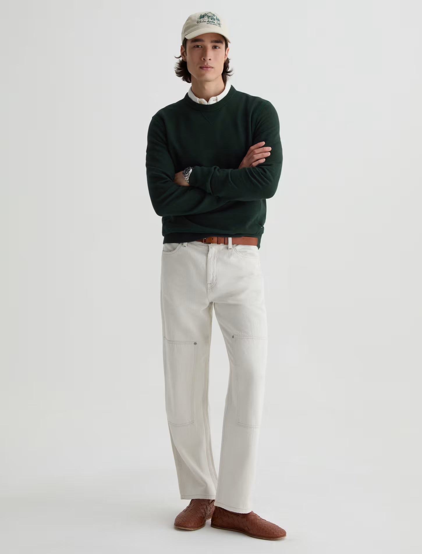 AG Jeans Blake Crew Sweatshirt - Deep Alpine Men's Tops - Sloane Boutique