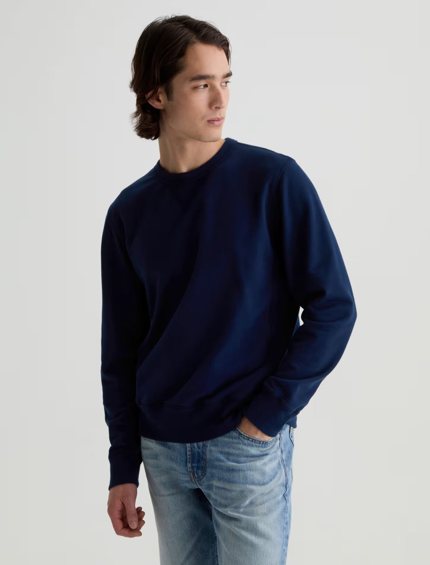 AG Jeans Blake Crew Sweatshirt - Deep Navy Men's Tops - Sloane Boutique