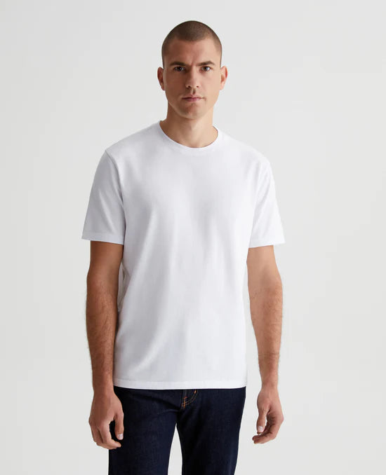 AG Jeans Bryce Crew T-Shirt - True White Men's Tops - Sloane Boutique