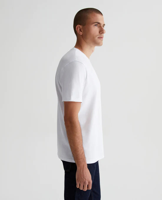 AG Jeans Bryce Crew T-Shirt - True White Men's Tops - Sloane Boutique