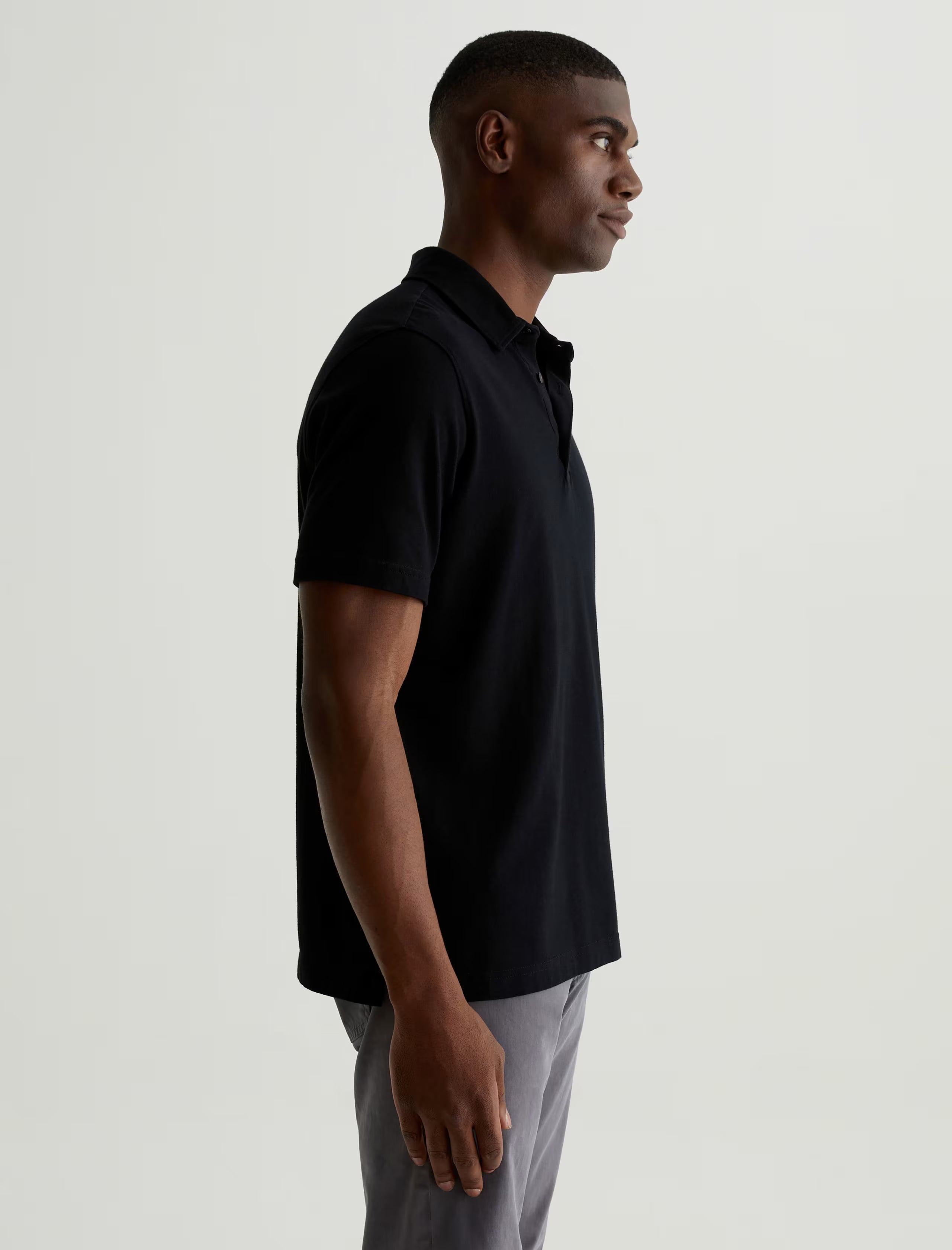 AG Jeans Bryce Polo S/S - True Black Men's Tops - Sloane Boutique