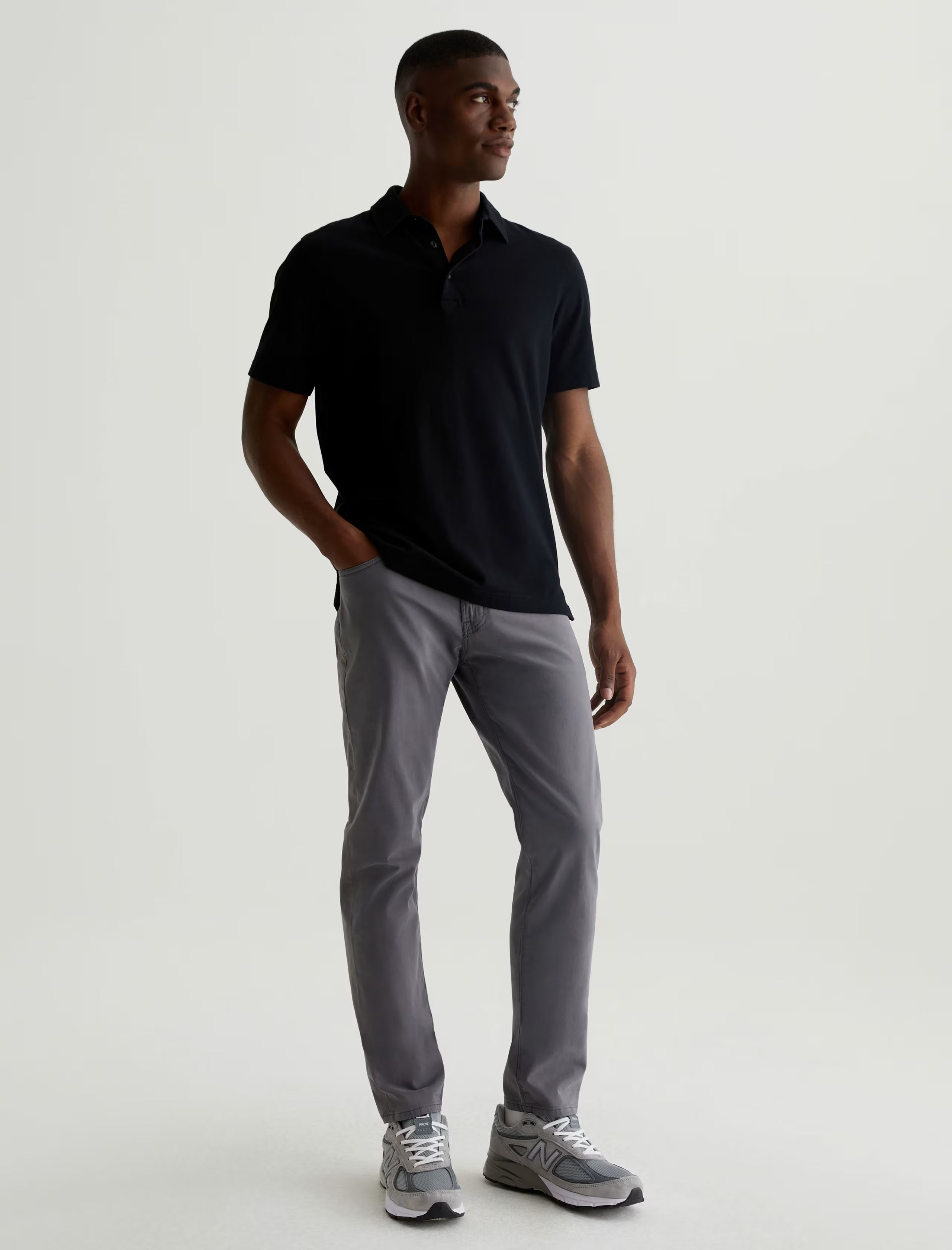 AG Jeans Bryce Polo S/S - True Black Men's Tops - Sloane Boutique