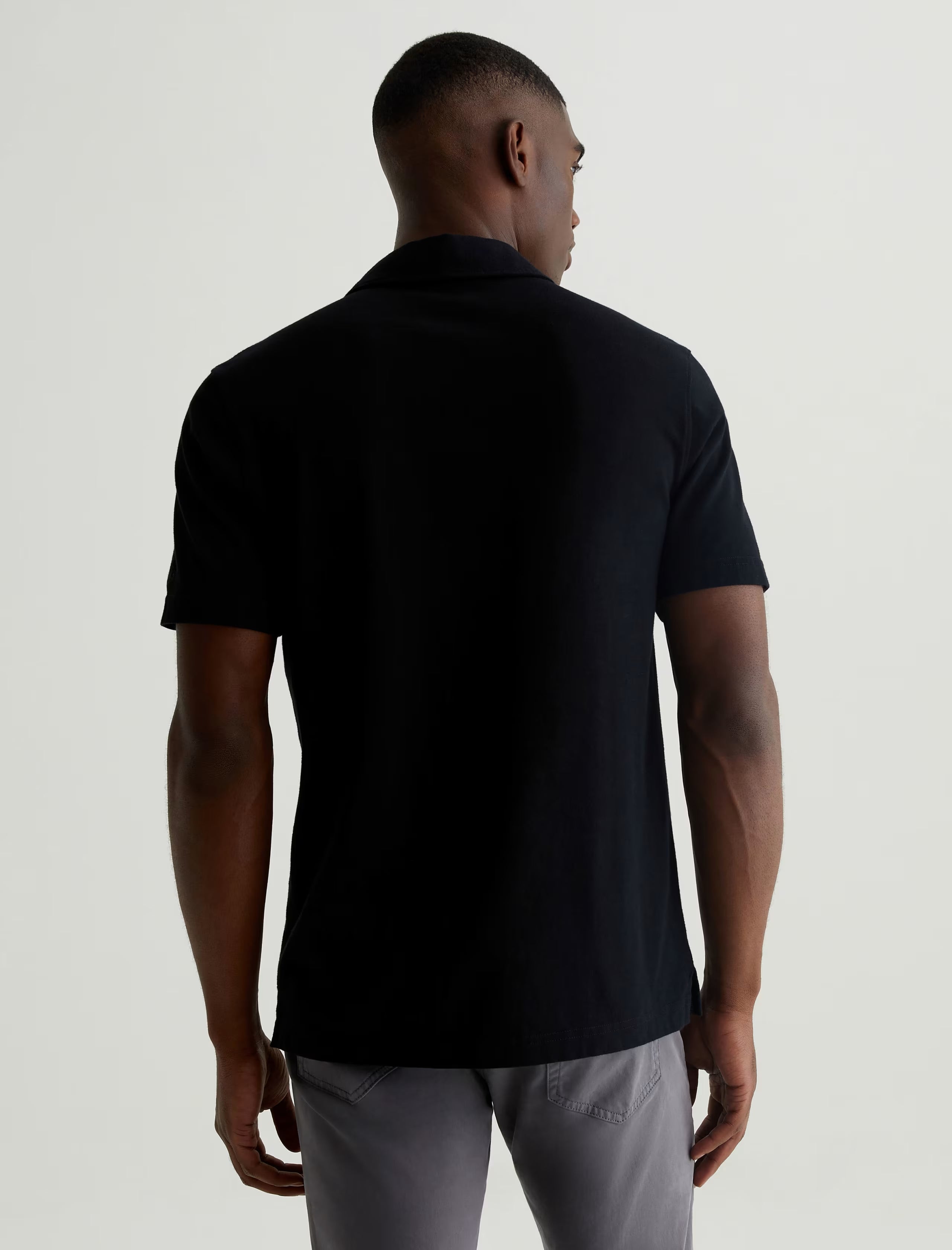 AG Jeans Bryce Polo S/S - True Black Men's Tops - Sloane Boutique