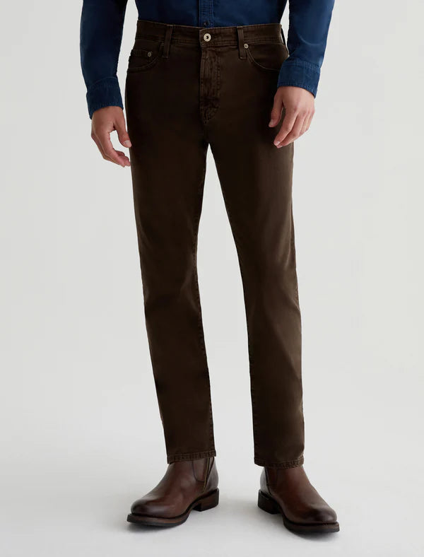 AG Jeans Everett Sueded Slim Straight - Sulfur Deep Woodland Men's Bottoms - Sloane Boutique