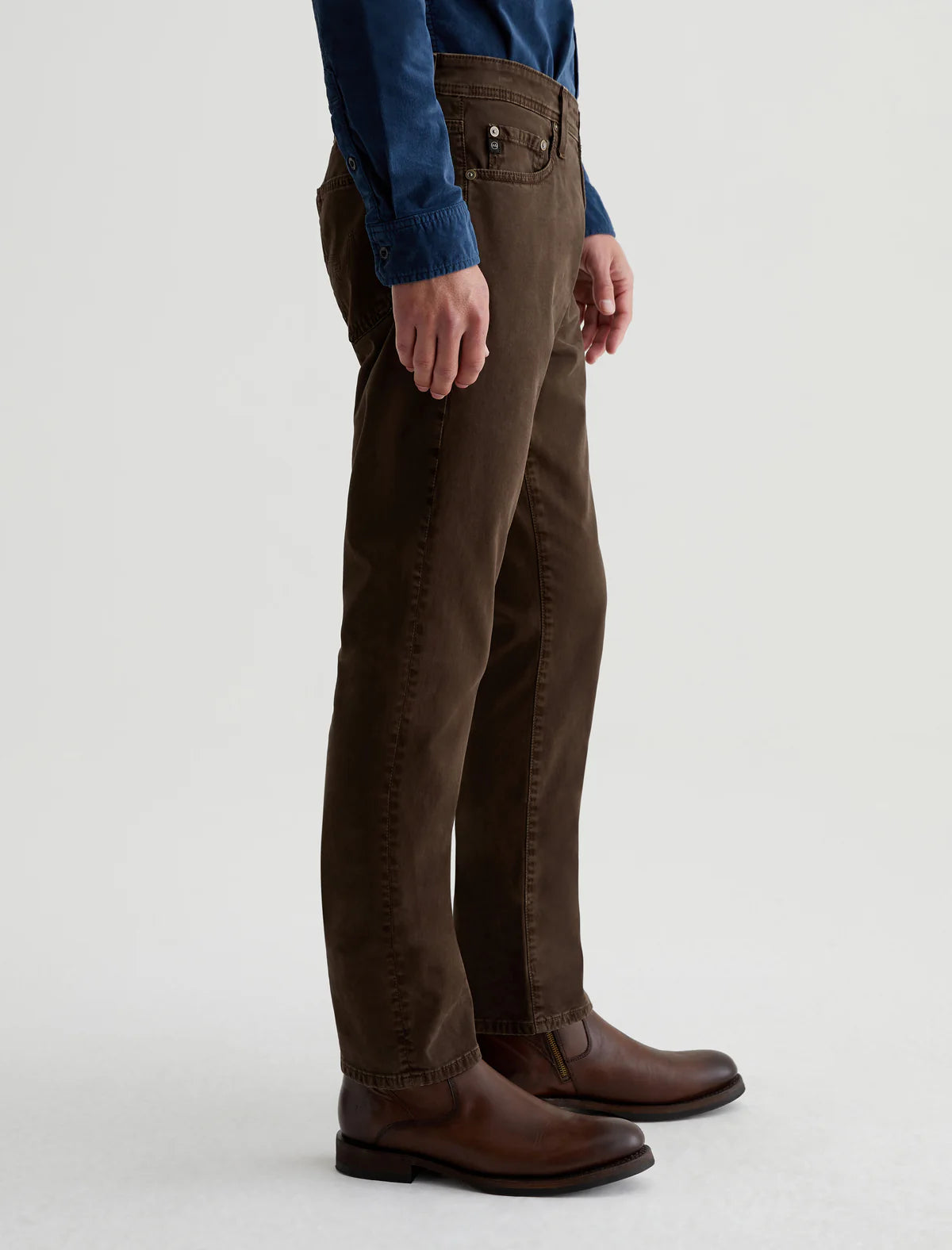 AG Jeans Everett Sueded Slim Straight - Sulfur Deep Woodland Men's Bottoms - Sloane Boutique