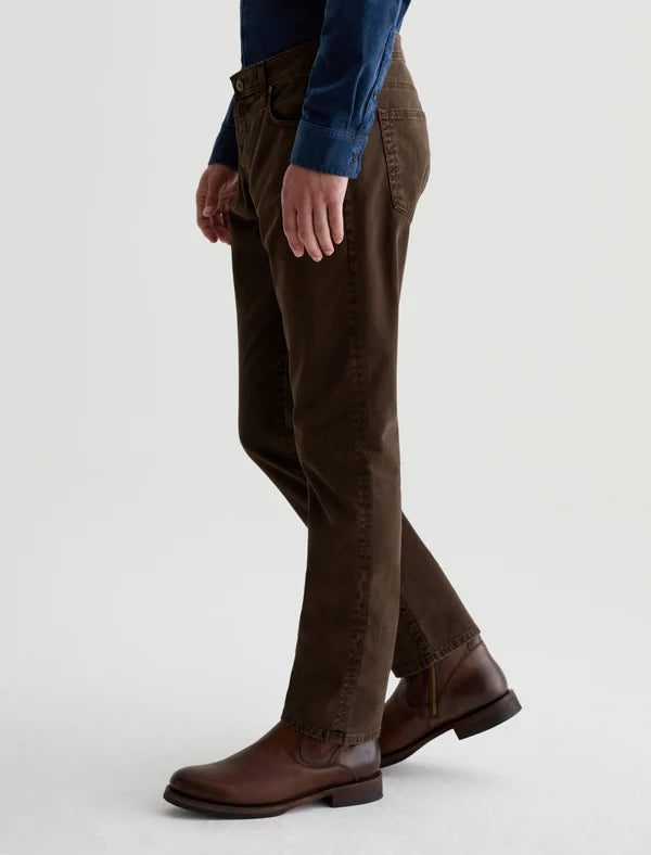 AG Jeans Everett Sueded Slim Straight - Sulfur Deep Woodland Men's Bottoms - Sloane Boutique