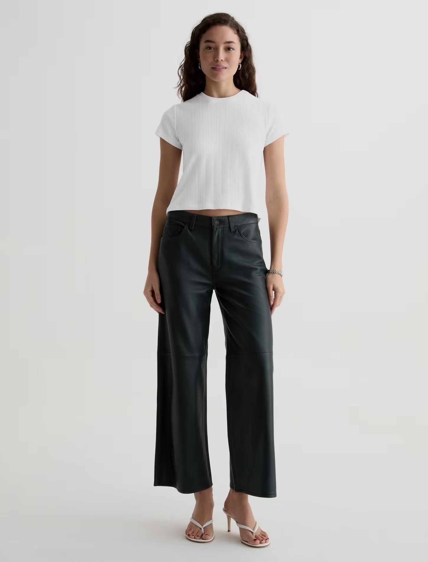 AG Jeans Sadie Pointelle Crew - Powder Women's Tops - Sloane Boutique