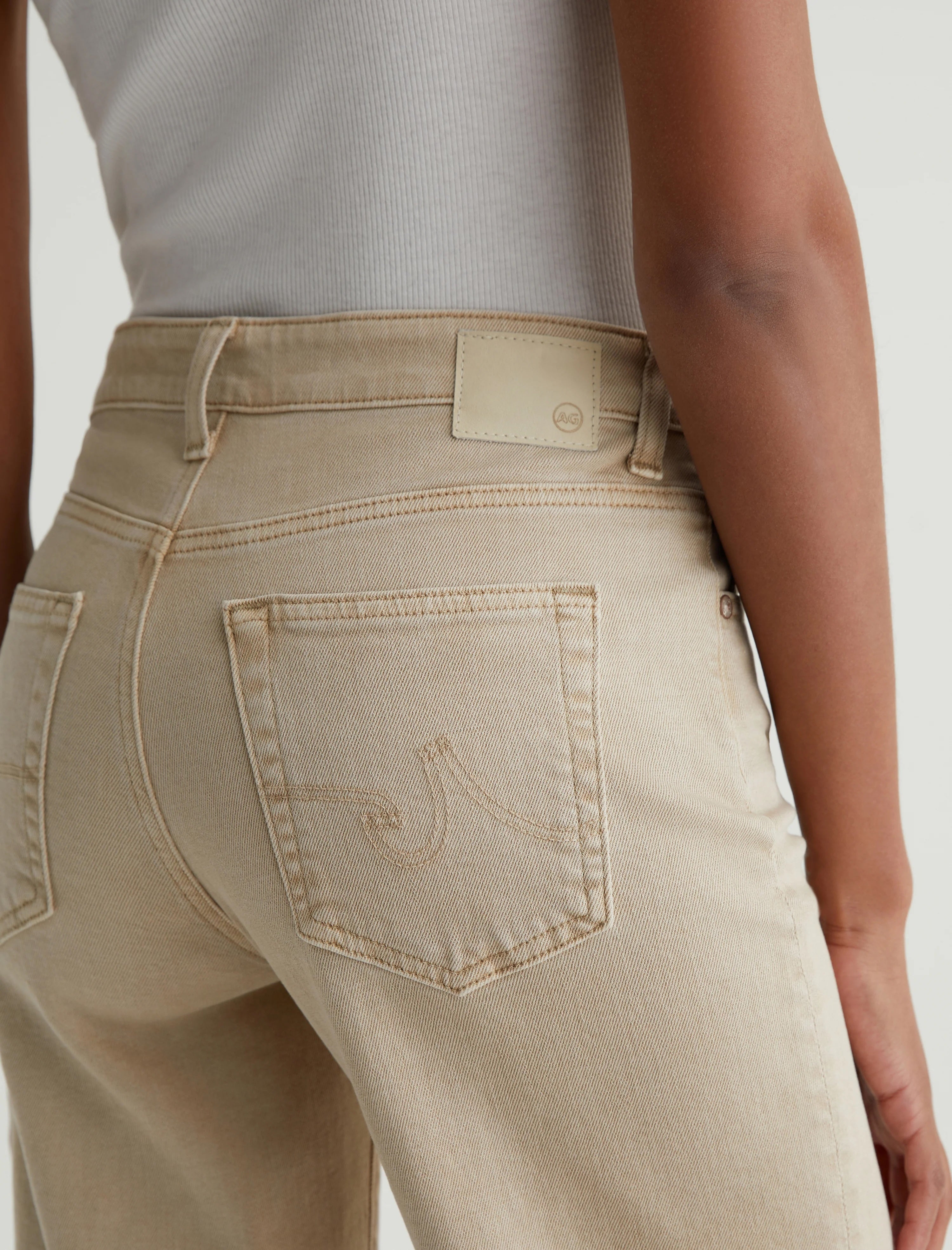 AG Jeans Saige Wide Leg Crop - Sulfur Pumice Sale Bottoms - Sloane Boutique