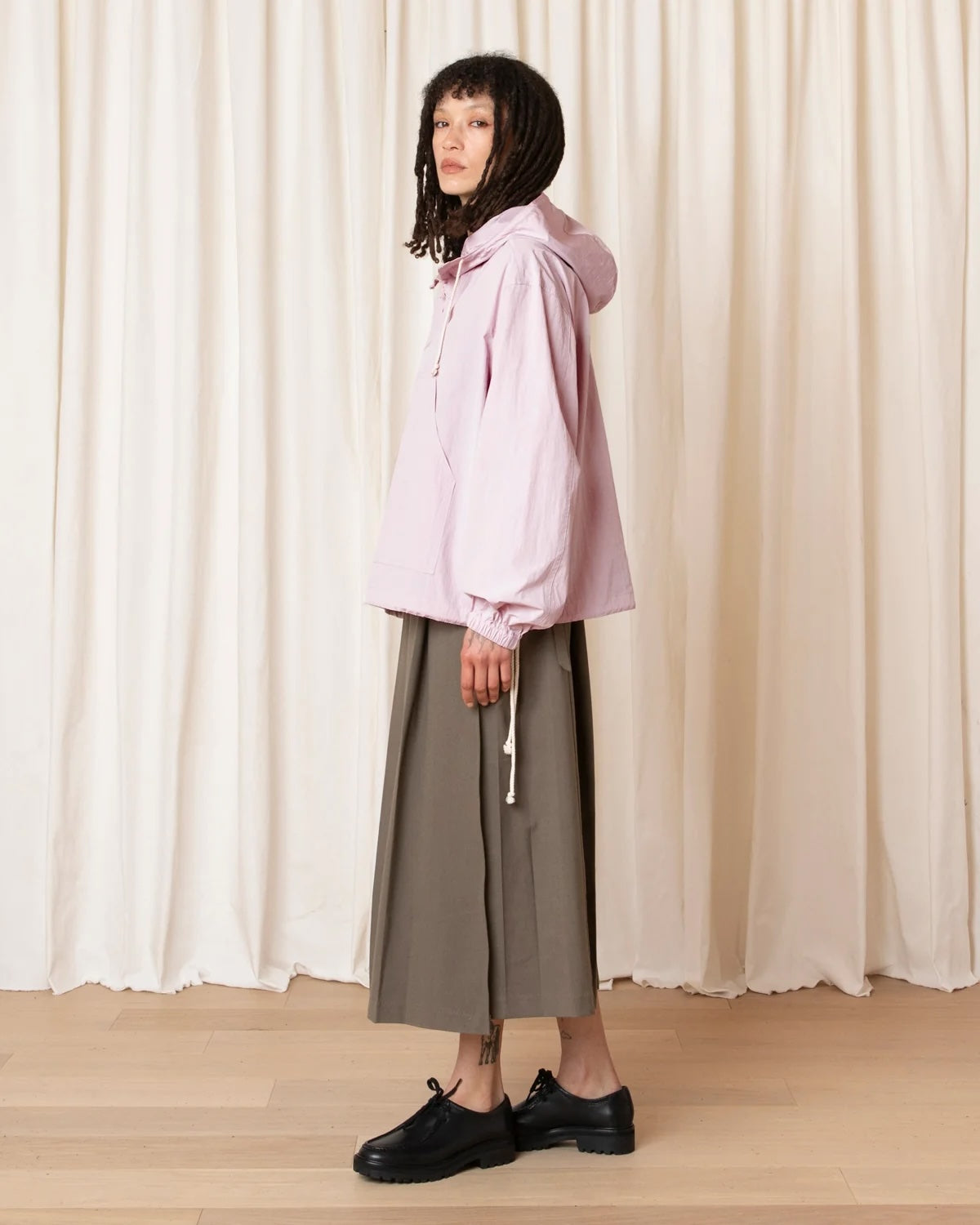 Ali Golden Anorak - Soft Pink Outerwear - Sloane Boutique