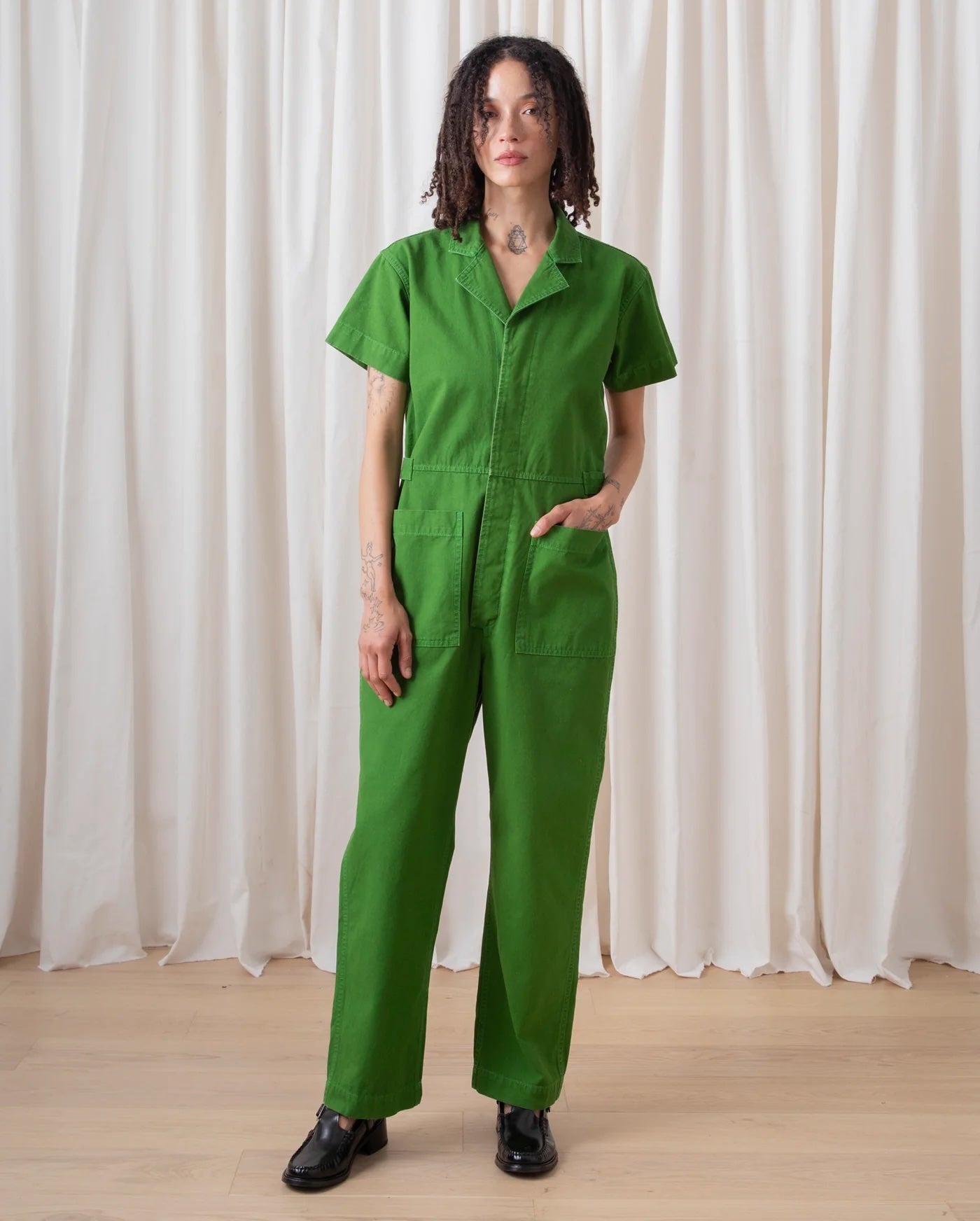 Ali Golden Boiler Suit - Grass Green Dresses - Sloane Boutique