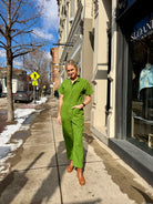 Ali Golden Boiler Suit - Grass Green Dresses - Sloane Boutique