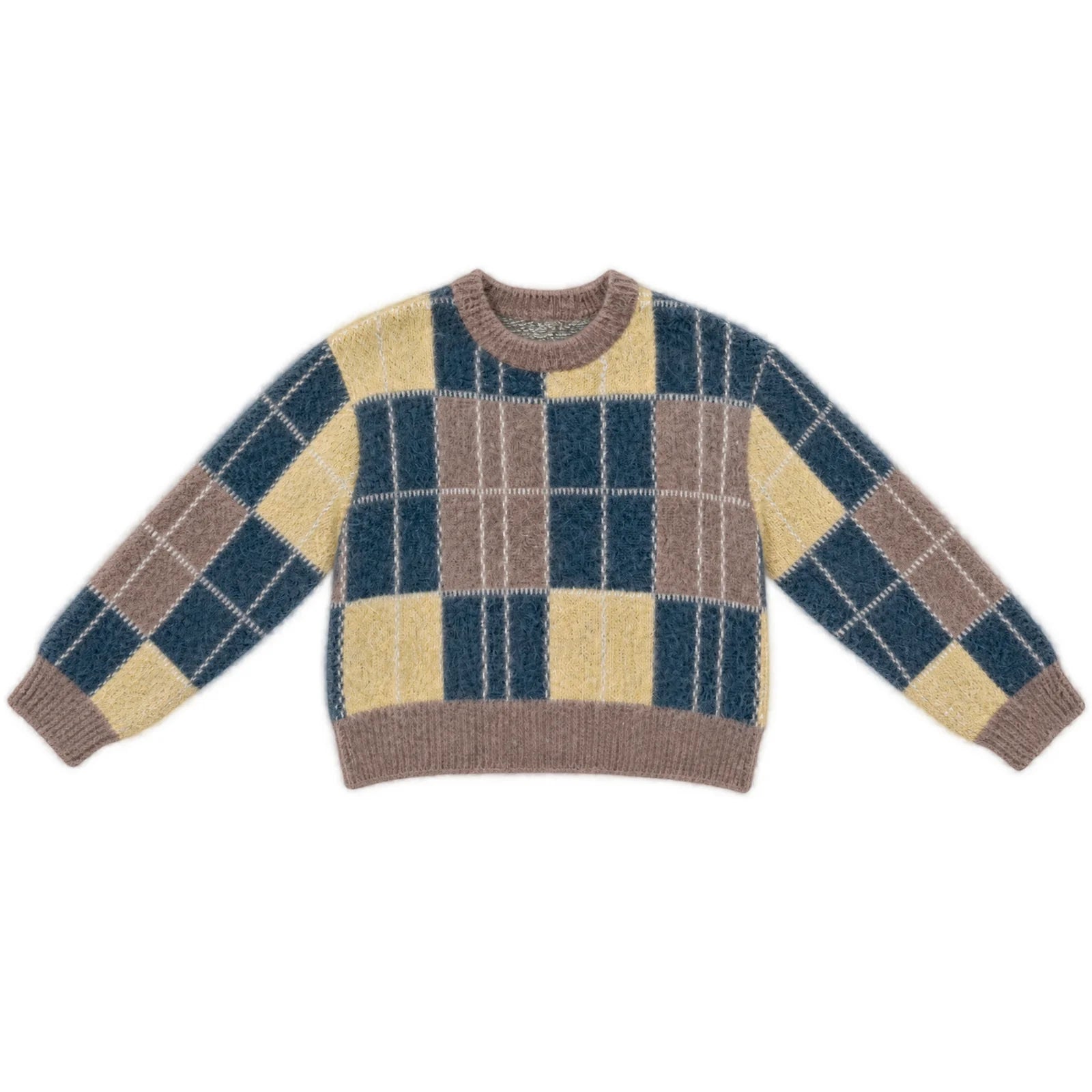 Ali Golden Boxy Plaid Pullover - Multicolor Plaid Women's Tops - Sloane Boutique