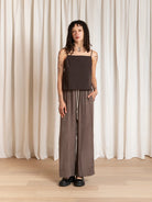 Ali Golden Drawstring Pant - Taupe Women's Bottoms - Sloane Boutique