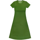 Ali Golden Fitted Mesh T-Shirt Dress - Grass Green Dresses - Sloane Boutique
