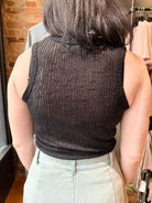 Ali Golden Fitted Tank - Black Flower Women's Tops - Sloane Boutique