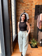 Ali Golden Fitted Tank - Black Flower Women's Tops - Sloane Boutique