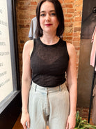 Ali Golden Fitted Tank - Black Flower Women's Tops - Sloane Boutique