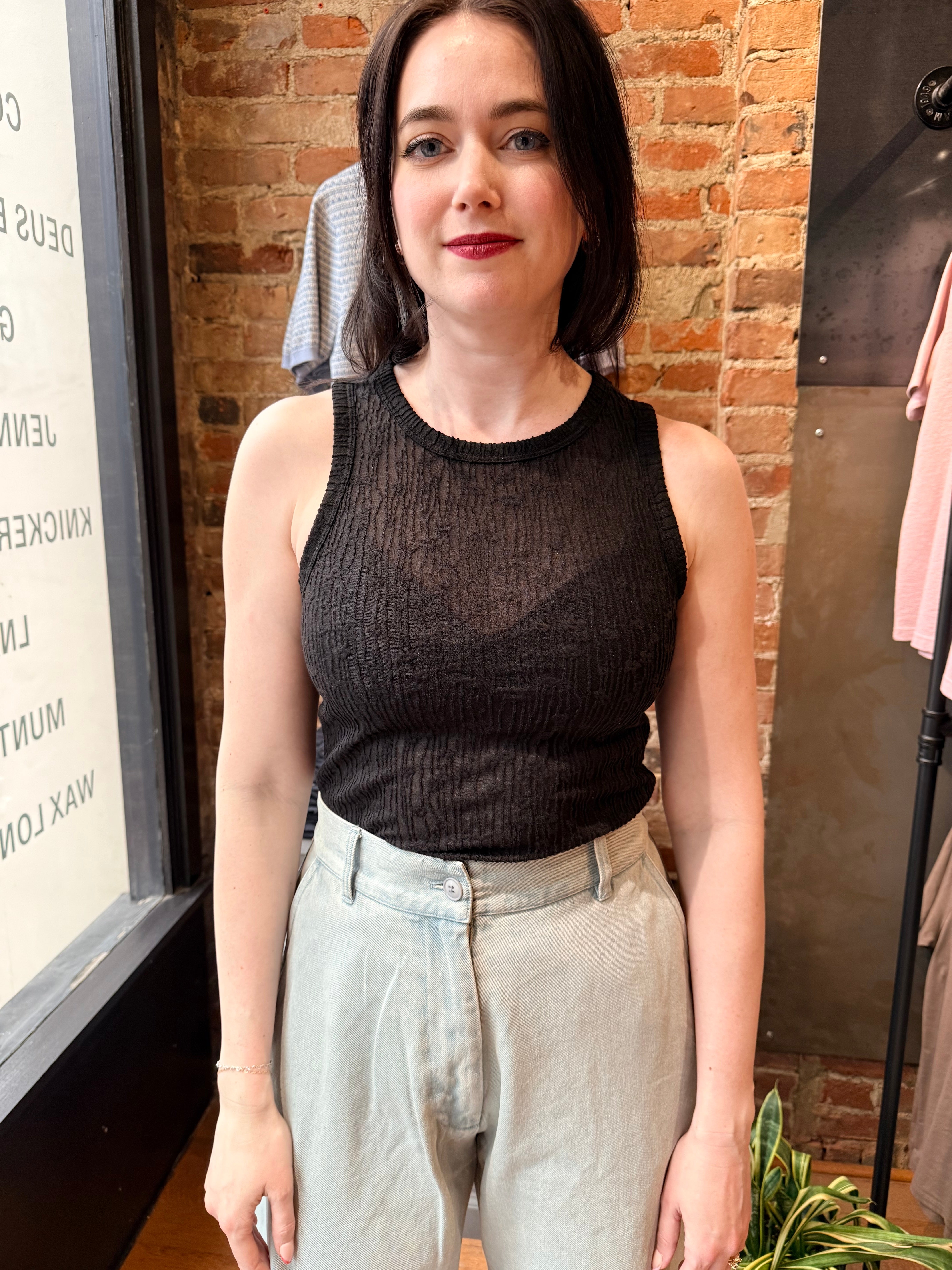 Ali Golden Fitted Tank - Black Flower Women's Tops - Sloane Boutique