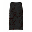 Ali Golden Floral Mesh Skirt - Black/Brown Women's Bottoms - Sloane Boutique