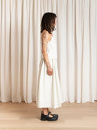 Ali Golden Full Skirt - Ecru Women's Bottoms - Sloane Boutique