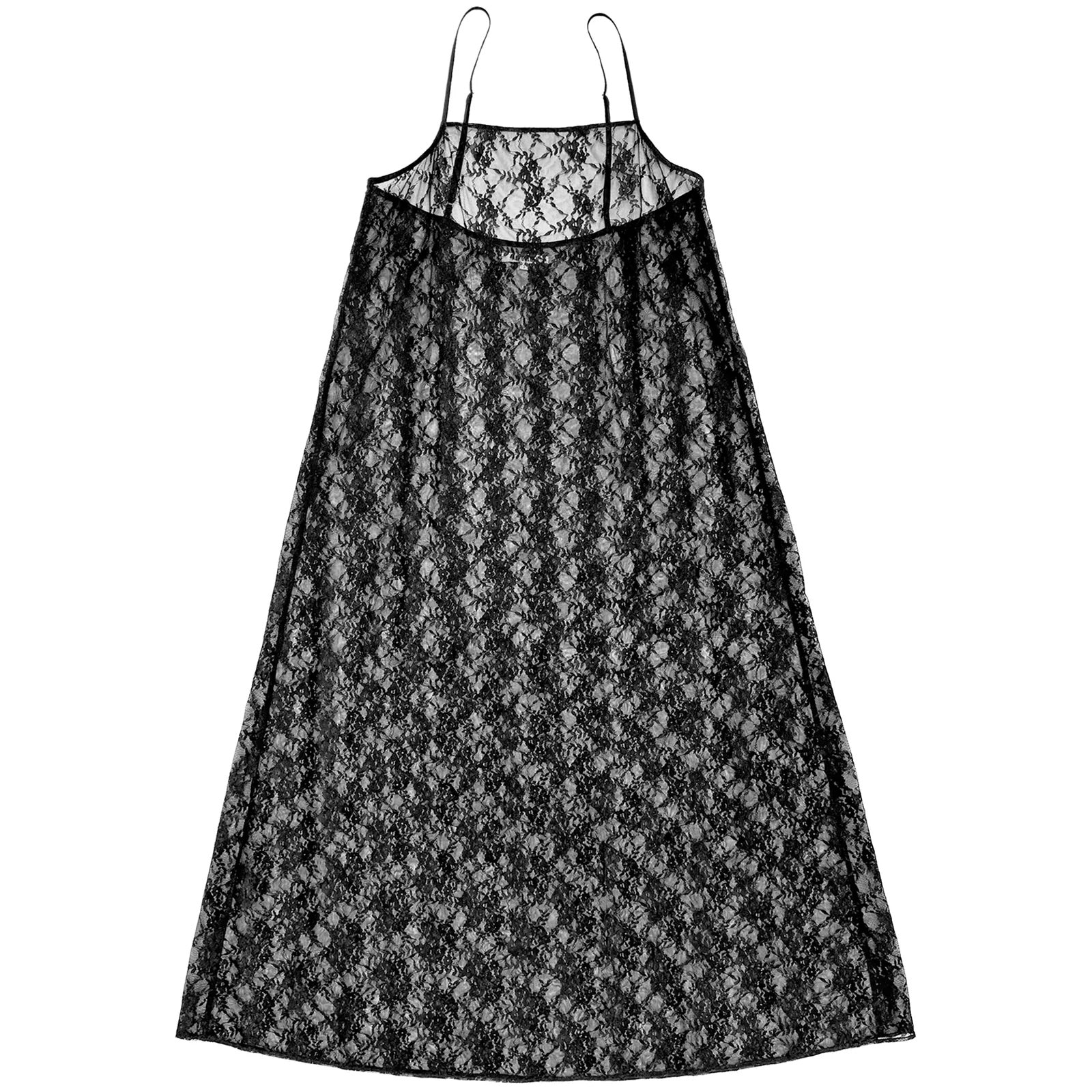 Ali Golden Lace Square Neck Dress - Black Dresses - Sloane Boutique