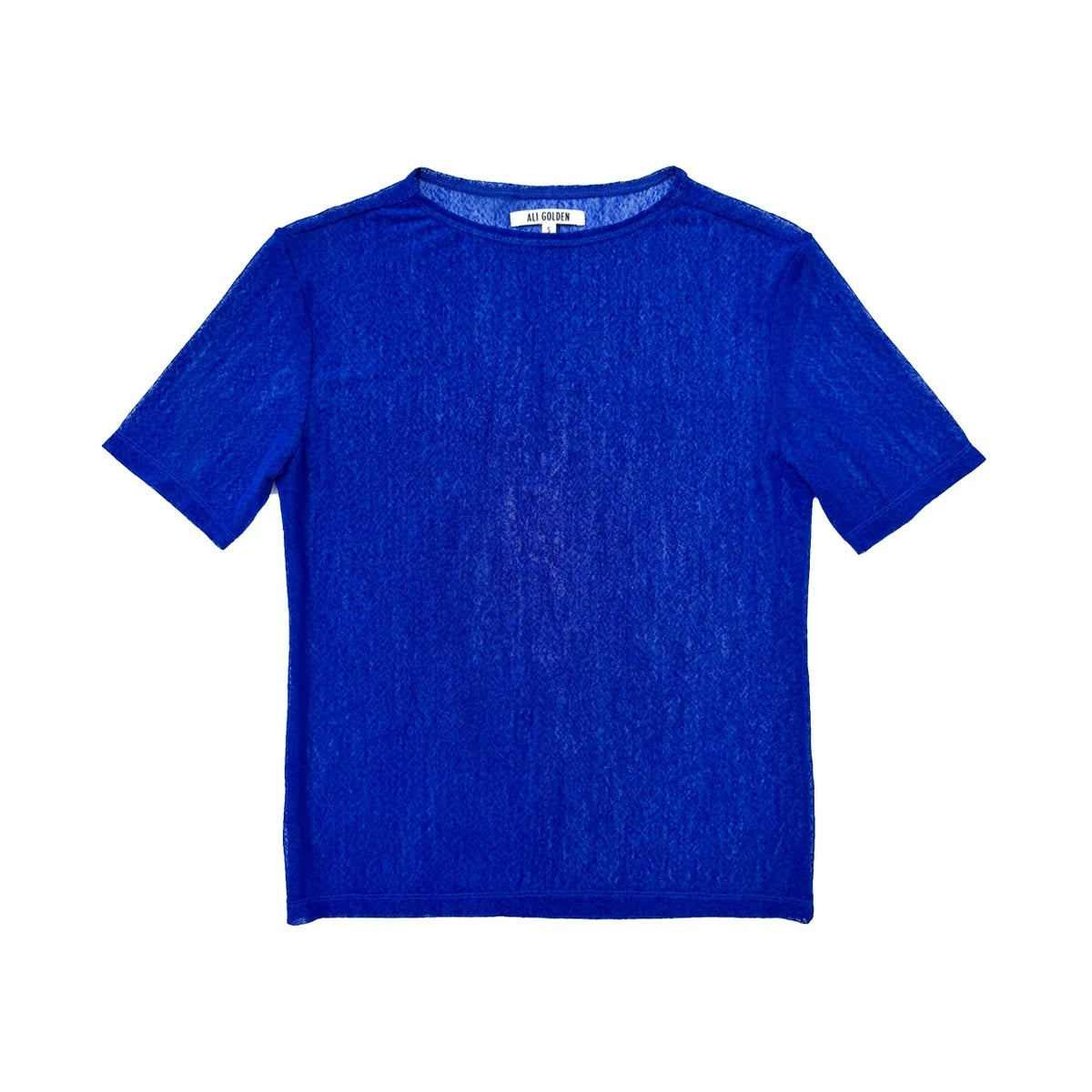 Ali Golden Mesh t-Shirt - Cobalt Women's Tops - Sloane Boutique
