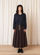 Ali Golden Multi-Button Cardigan - Navy Women's Tops - Sloane Boutique