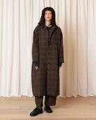 Ali Golden New Trench - Taupe Multicolor Plaid Outerwear - Sloane Boutique