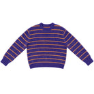 Ali Golden Oversized Mohair Pullover - Purple/ Marigold Stripe Women's Tops - Sloane Boutique