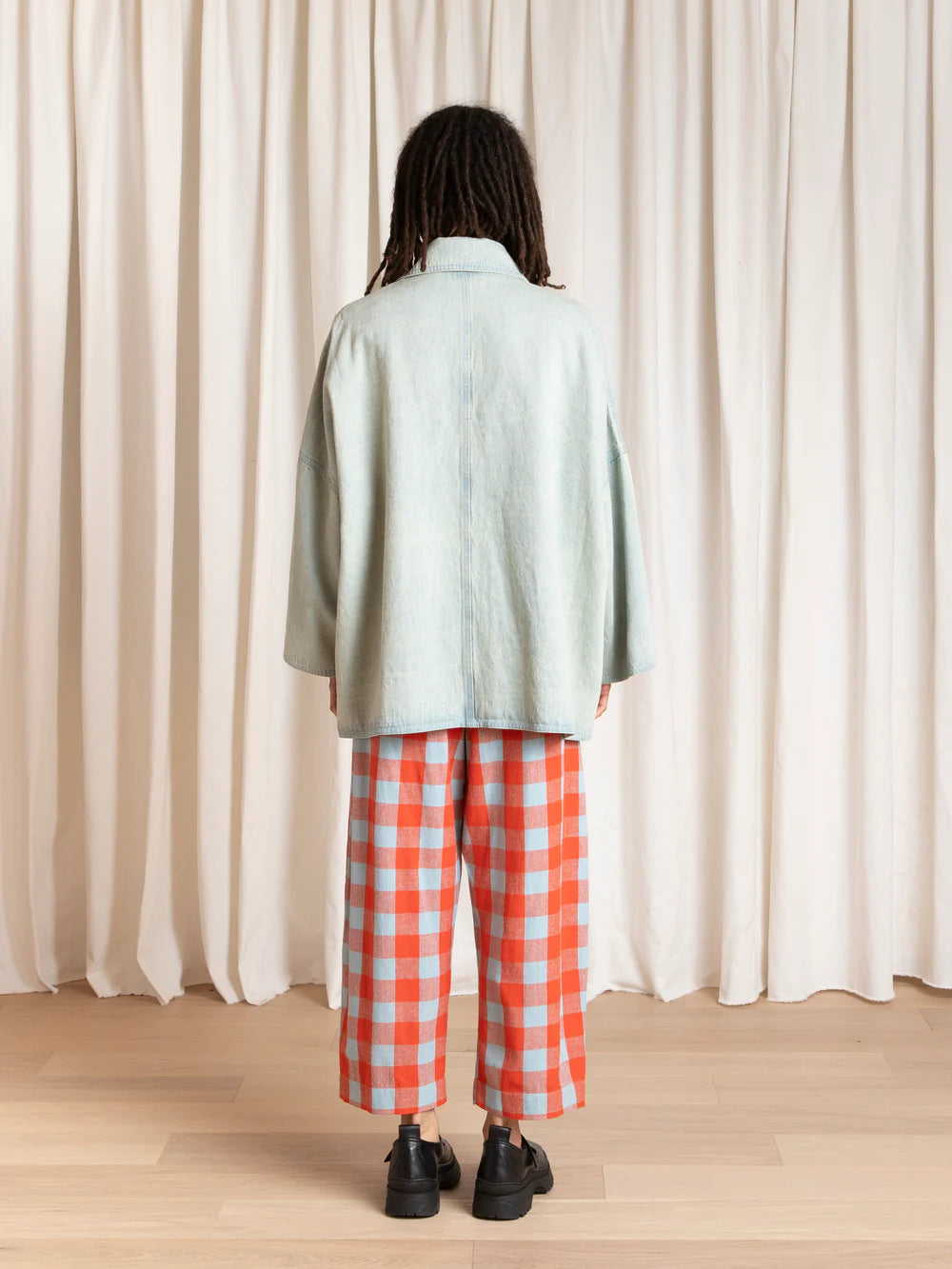 Ali Golden Oversized Shirt Jacket - Light Denim Outerwear - Sloane Boutique