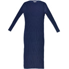 Ali Golden Pleated Mesh Dress - Navy sale dresses - Sloane Boutique