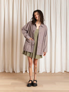 Ali Golden Relaxed Chore Coat - Mauve Outerwear - Sloane Boutique