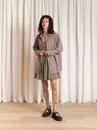 Ali Golden Relaxed Chore Coat - Mauve Outerwear - Sloane Boutique