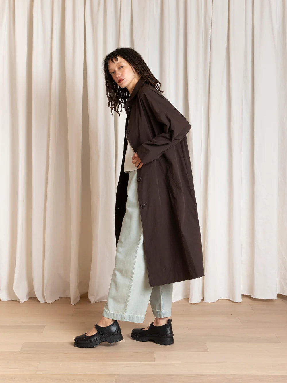 Ali Golden Spring New Trench Coat - Dark Brown Outerwear - Sloane Boutique