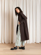 Ali Golden Spring New Trench Coat - Dark Brown Outerwear - Sloane Boutique