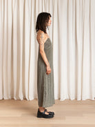 Ali Golden Square Neck Slip Dress - Sage Dresses - Sloane Boutique