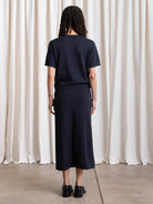 Ali Golden Thick Knit T-Shirt - Deep Navy Women's Tops - Sloane Boutique