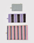 BAGGU Flat Pouch Set - Candy Shop Stripes Accessories - Sloane Boutique