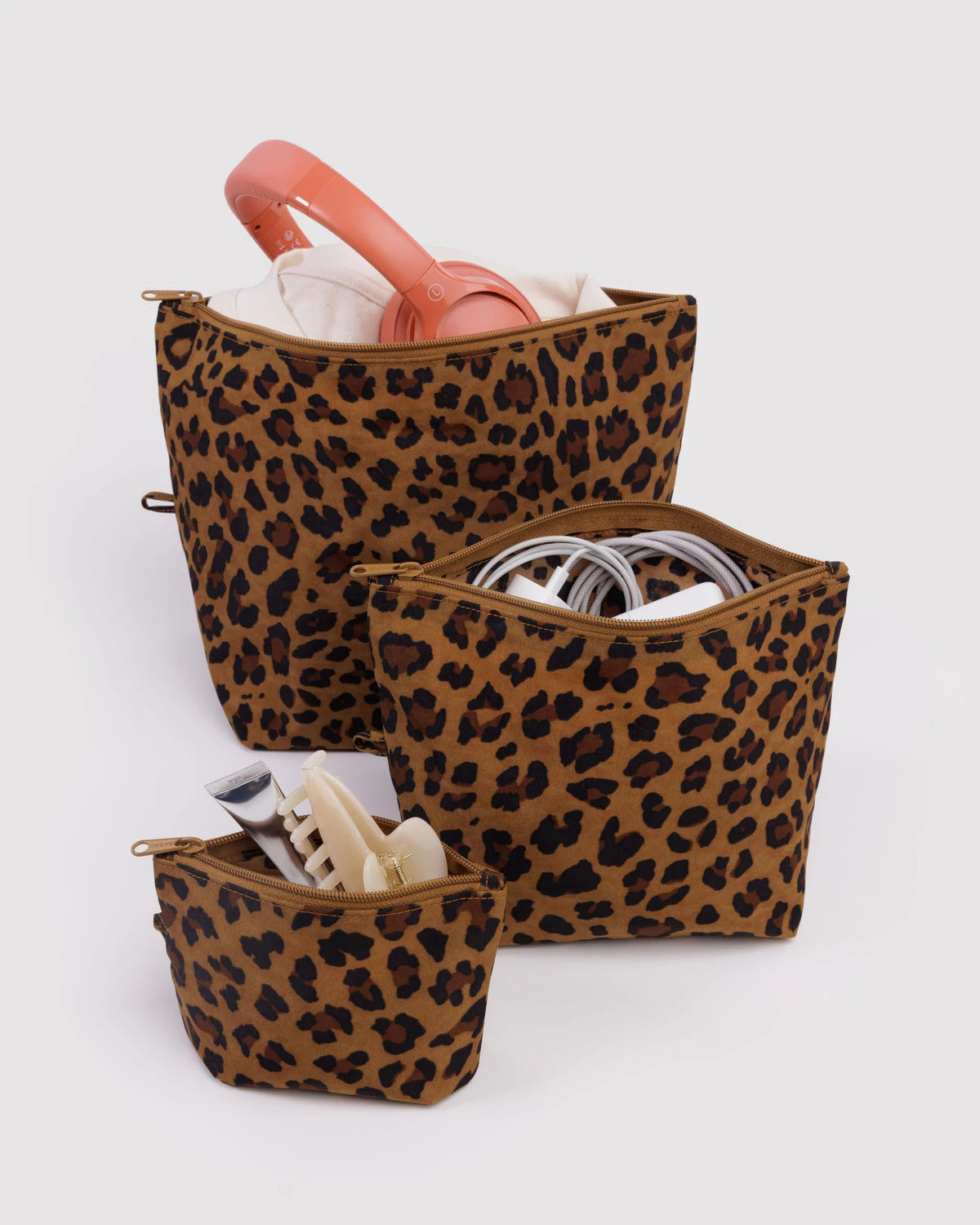 BAGGU Go Pouch Set - Leopard Accessories - Sloane Boutique