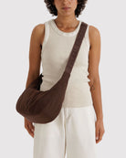 BAGGU Medium Nylon Crescent Bag - Coffee Handbags - Sloane Boutique