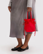 BAGGU Nylon Drawstring Bag - Candy Apple Handbags - Sloane Boutique